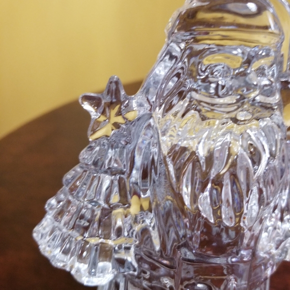 BEAUTIFUL VINTAGE IMPERIAL CRYSTAL VINTAGE SANTA CLAUS CANDLEHOLDER - Picture 5 of 6